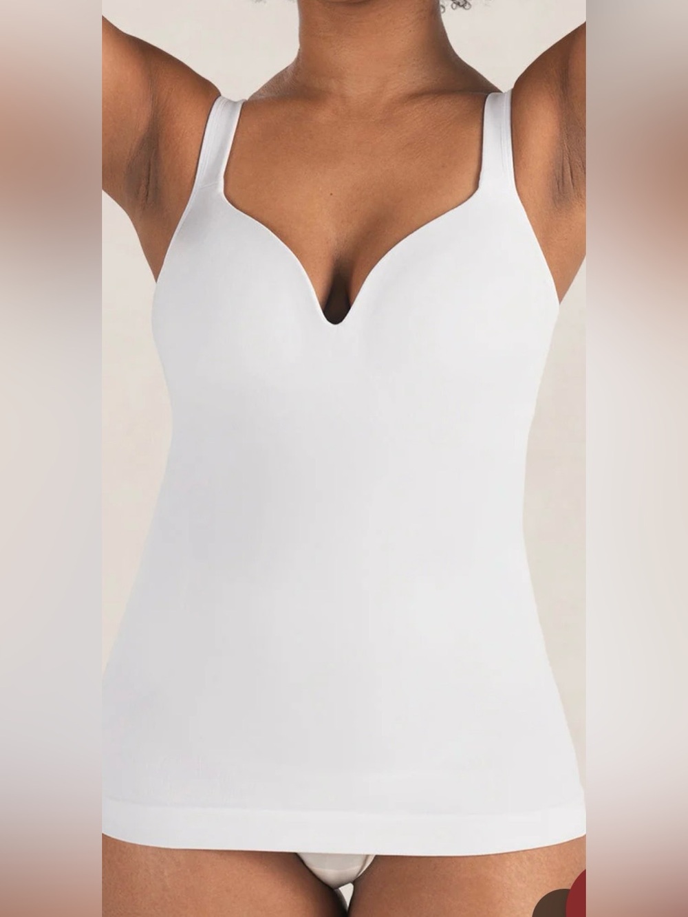 Shapermint White Sweetheart Built-In Bra Shaper Cami - Picture 1 of 12